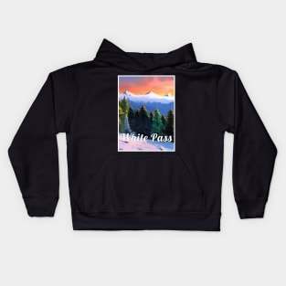 White pass ski - Washington usa Kids Hoodie